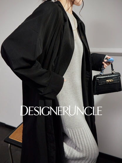 DGU "Ink Sequence" black long trench coat - BERU ?