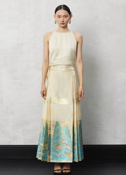 HECO weaving Jinshan jacquard horse face long skirt women - vin.