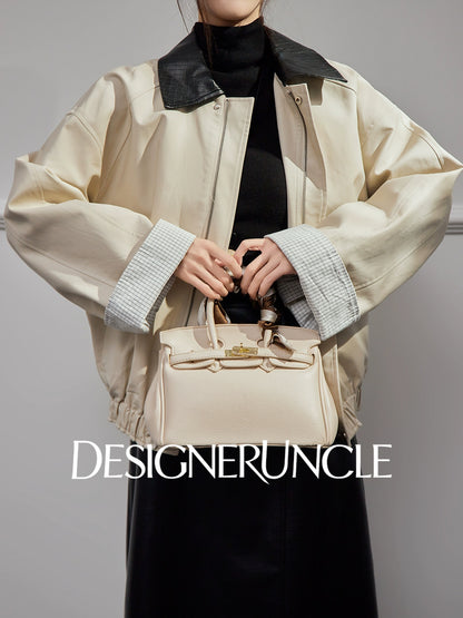DGU Beige jacket light luxury design sense retro trend niche casual top - TSWR.