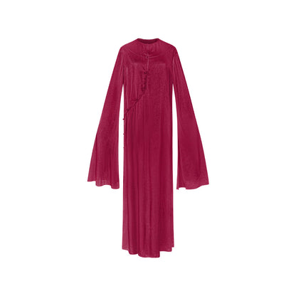 TUYUE Handmade Buckle Light Silhouette Midi Dress - NIMO.