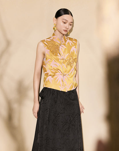 HECO Loose Gold Sleeveless Vest Women - all.