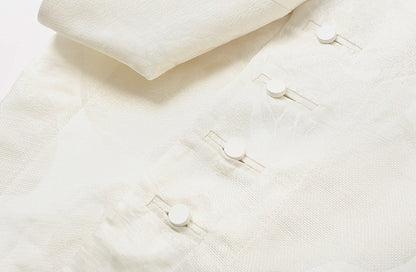ZHUCHONGYUN white glossy finish loose short-sleeved top-ONIZUKA.
