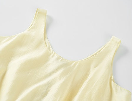 COMME MOI  summer women's gentle and elegant bubble vest shirt - NATE.