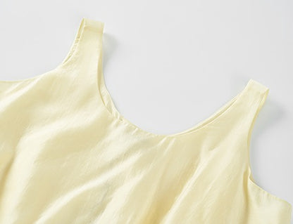 COMME MOI  summer women's gentle and elegant bubble vest shirt - NATE.