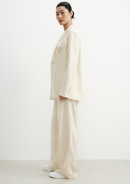 COMME MOI Lu Yan designer's new women's sheep wool flower fringe decoration suit - MANU.