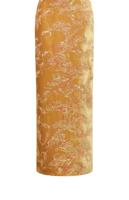 M essential Mackay designer Juyi velvet stand-up irregular silhouette top - TINA .