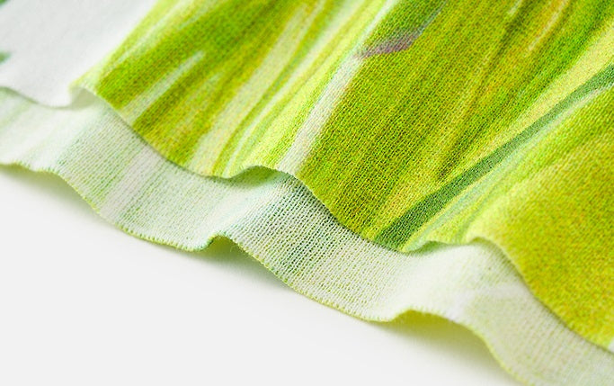 ZHUCHONGYUN flower language love paper printed short-sleeved knitted top--AUTIM.