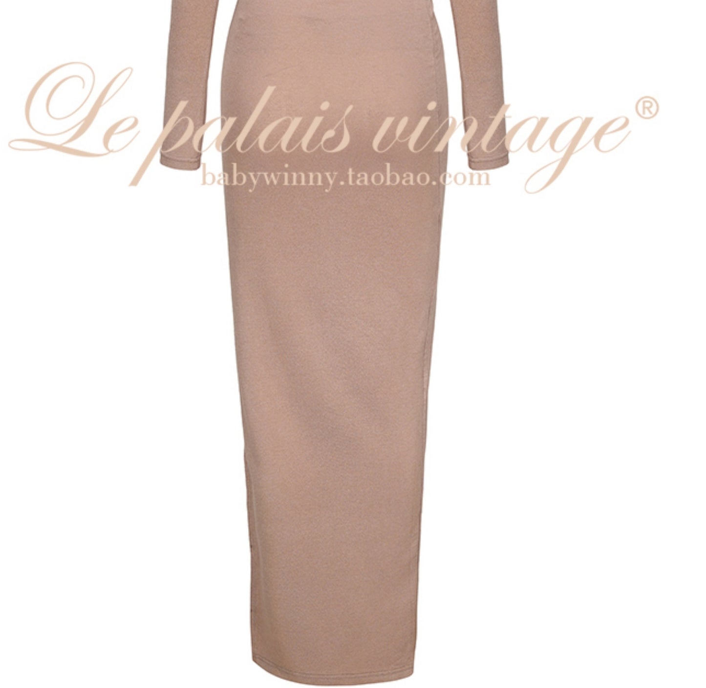 Le Palais Vintage Elegant Brown Aysmmetrical Wrap Short/ Long Dress-POA.