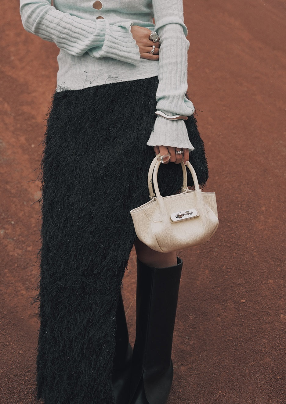 IUBALLET Leather Mini Bucket Bag - PEOPLE.