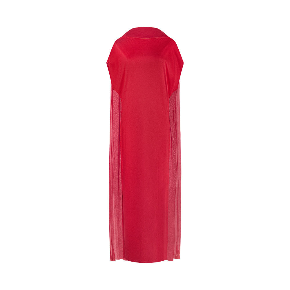 TUYUE Modal Red Long Streamer Elegant Slit Long Dress - AMY.