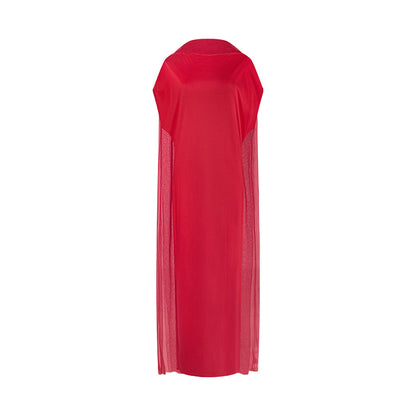 TUYUE Modal Red Long Streamer Elegant Slit Long Dress - AMY.