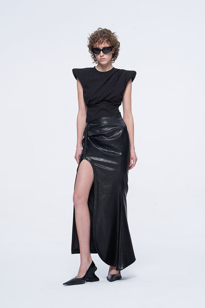 ANNAKIKI designer model Four-pointed star one-piece skirt-LOULAN