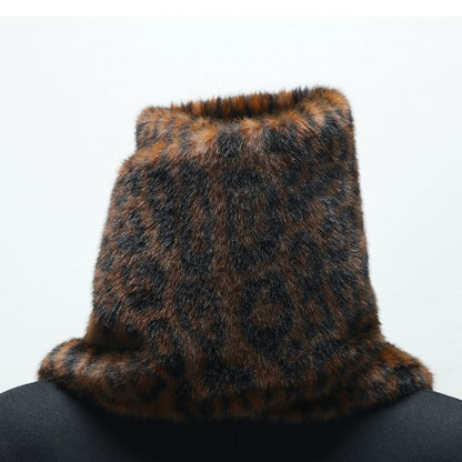 WANGXO | Detachable Leopard Sleeves Ruffle Hem Jacket & Flower Bud Skirt Set-NOYA.