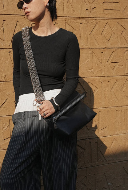 IUBALLET Versatile Black Leather  Bag - PART.