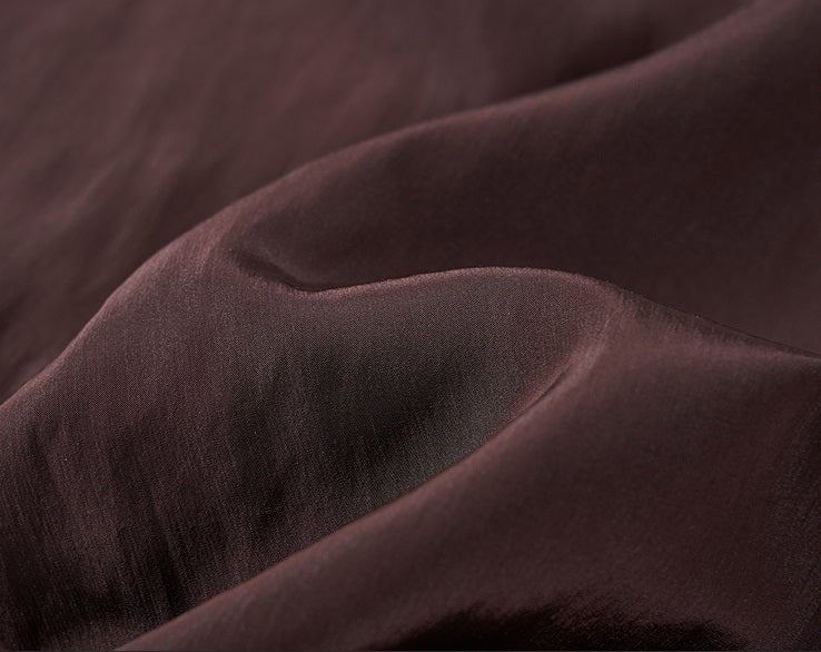 COMME MOI Lv Yan designer's new brown high-waisted pressed pleated wide-leg pants - LAKELYN.