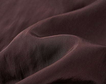 COMME MOI Lv Yan designer's new brown high-waisted pressed pleated wide-leg pants - LAKELYN.