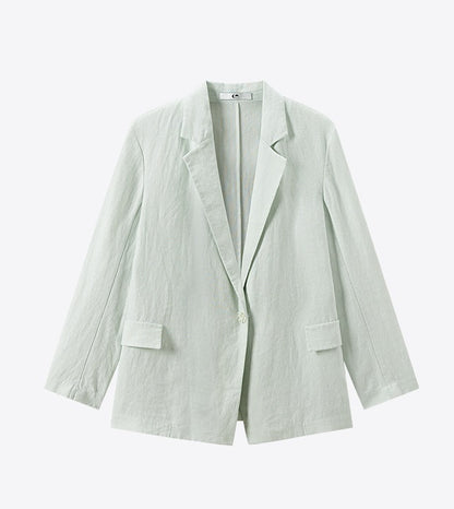 COMME MOI Lv Yan designer summer high-tech linen suit - GRACE.