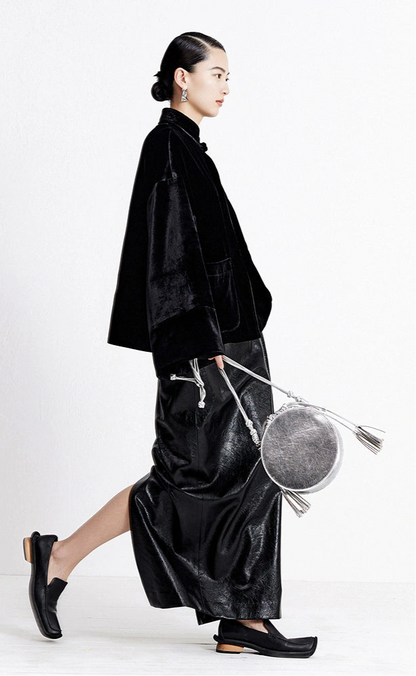 ZHUCHONGYUN black long sleeve velvet jacket-KILO.