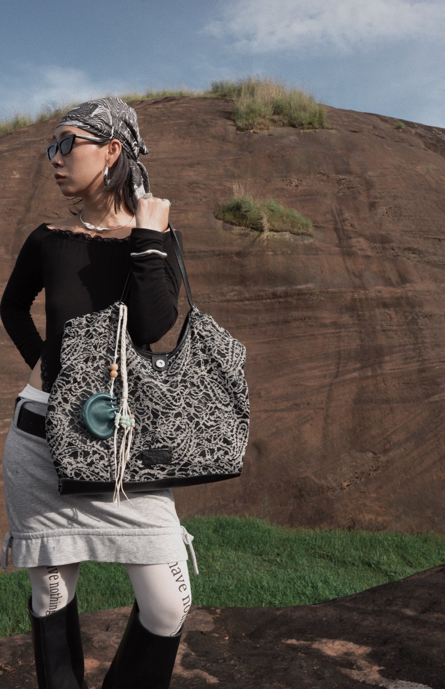 IUBALLET New Lace One Shoulder Crossbody Large Capacity Tote Bag - TREASURE.