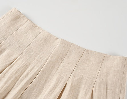 COMME MOI summer high-waisted double pleated wide-leg pants - LEVI.