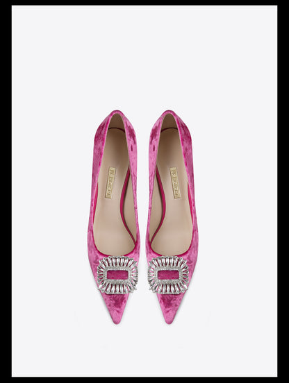 Fabfei French high heels rhinestone stiletto pumps - Wani