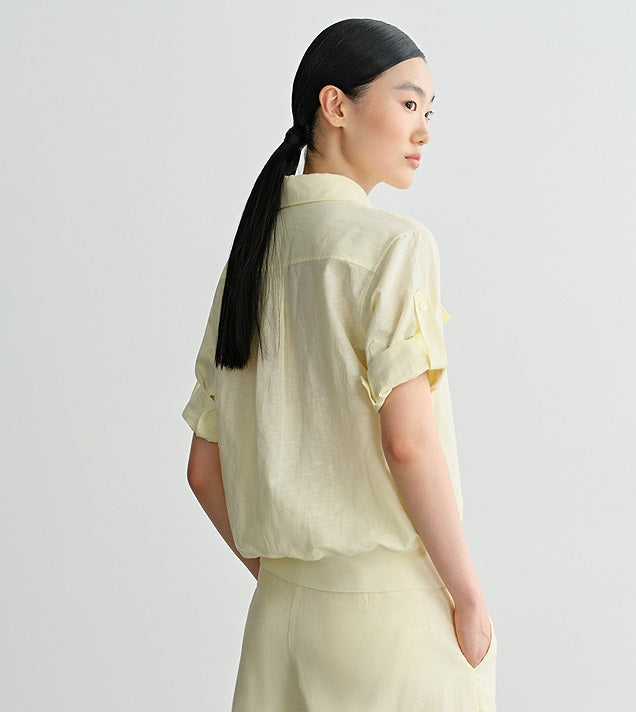 COMME MOI summer women's gentle linen shirt - HANAH.
