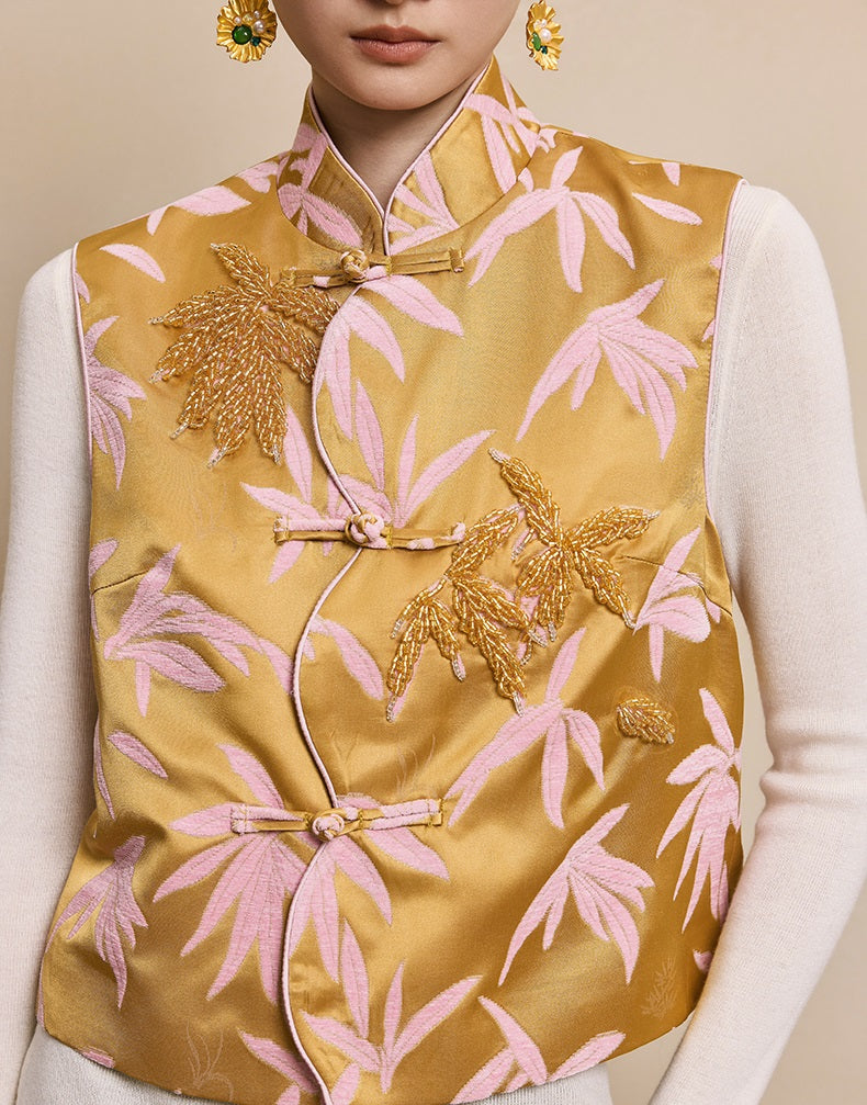 HECO Loose Gold Sleeveless Vest Women - all.