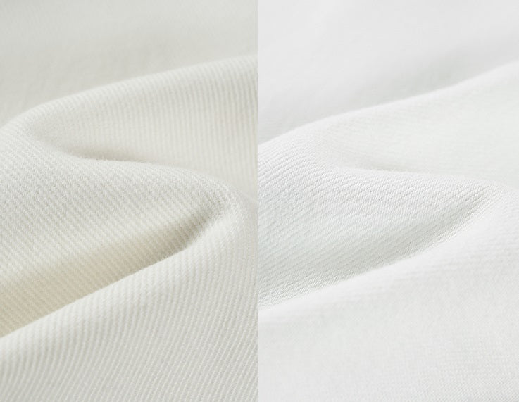 COMME MOI designer Lu Yan wears white denim straight-leg pants - DREAM.