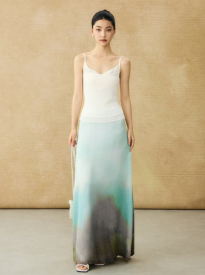HECO Chinese Blended Temperament Silk Drape Hip Skirt - SOULS .