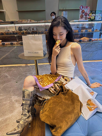 MEI SANGUAN chest cotton backless vest camisole sleeveless top - HARRIS