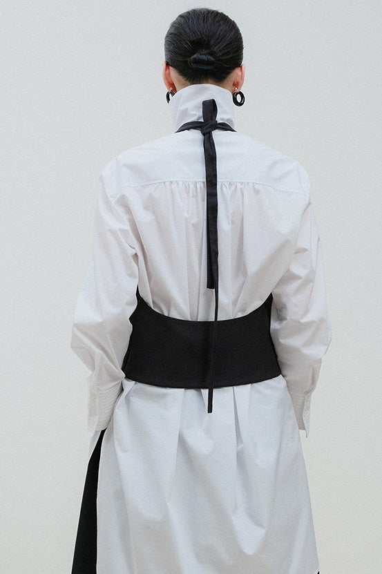 ZHUCHONGYUN black halterneck horse clip vest-HEATHER.