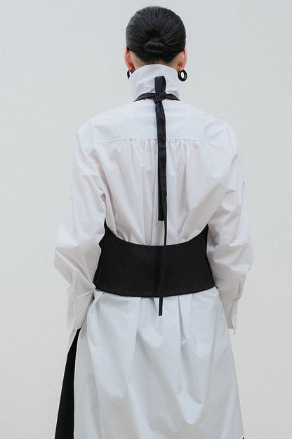 ZHUCHONGYUN black halterneck horse clip vest-HEATHER.