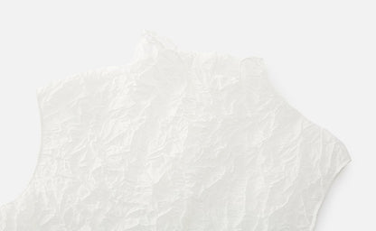 ZHUCHONGYUN white sleeveless turtleneck light and wrinkled top--MEIKO.