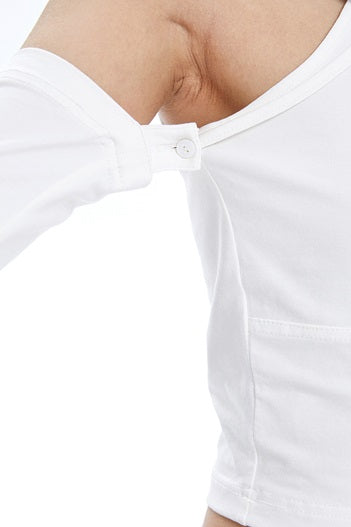 TINY IN Detachable Sleeve Women's Short Cut-out Top -YOYO