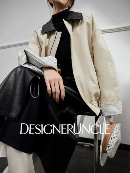 DGU Beige jacket light luxury design sense retro trend niche casual top - TSWR.