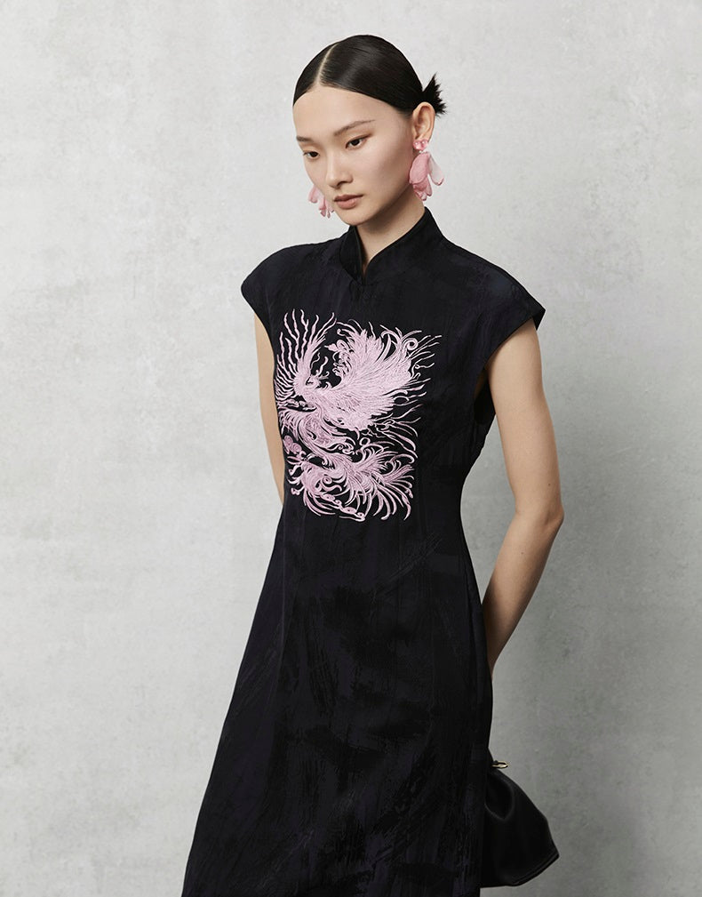 HECO Summer Jacquard Linen Dress Long Skirt - set.