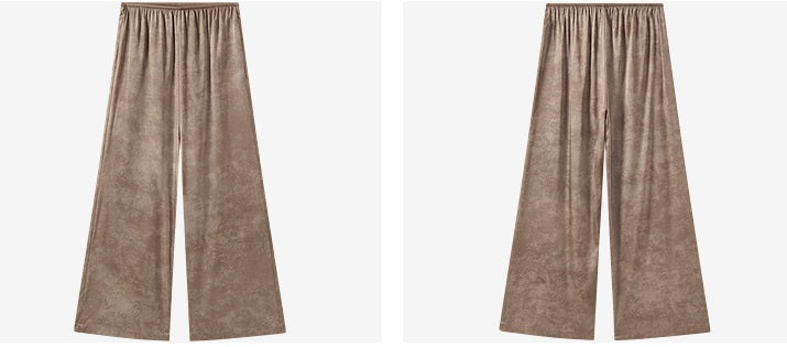 COMME MOI  mulberry silk pleated wide-leg pants - CHARITY.