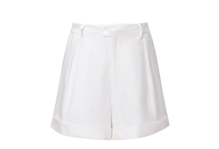 WANGXO | Pure Natural Linen Old Money Style Versatile Shorts -LUMA