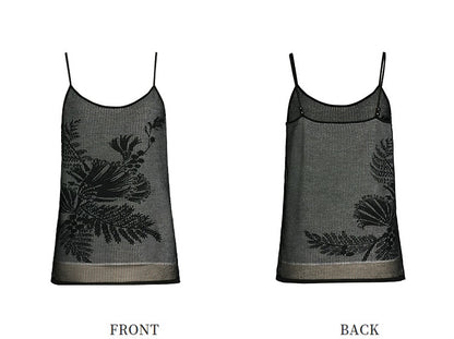 ZHUCHONGYUN new Chinese jacquard camisole-ADUNI.