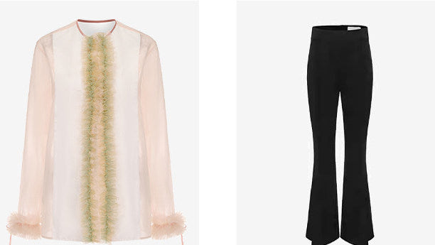 ATELIER MISS LU Tulle Latiered Panelled Long-Sleeved Top - BAILEY