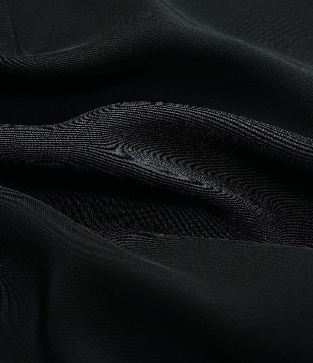 YES BY YESIR | Military Swing Neck Chiffon Shirt -ELISARA.