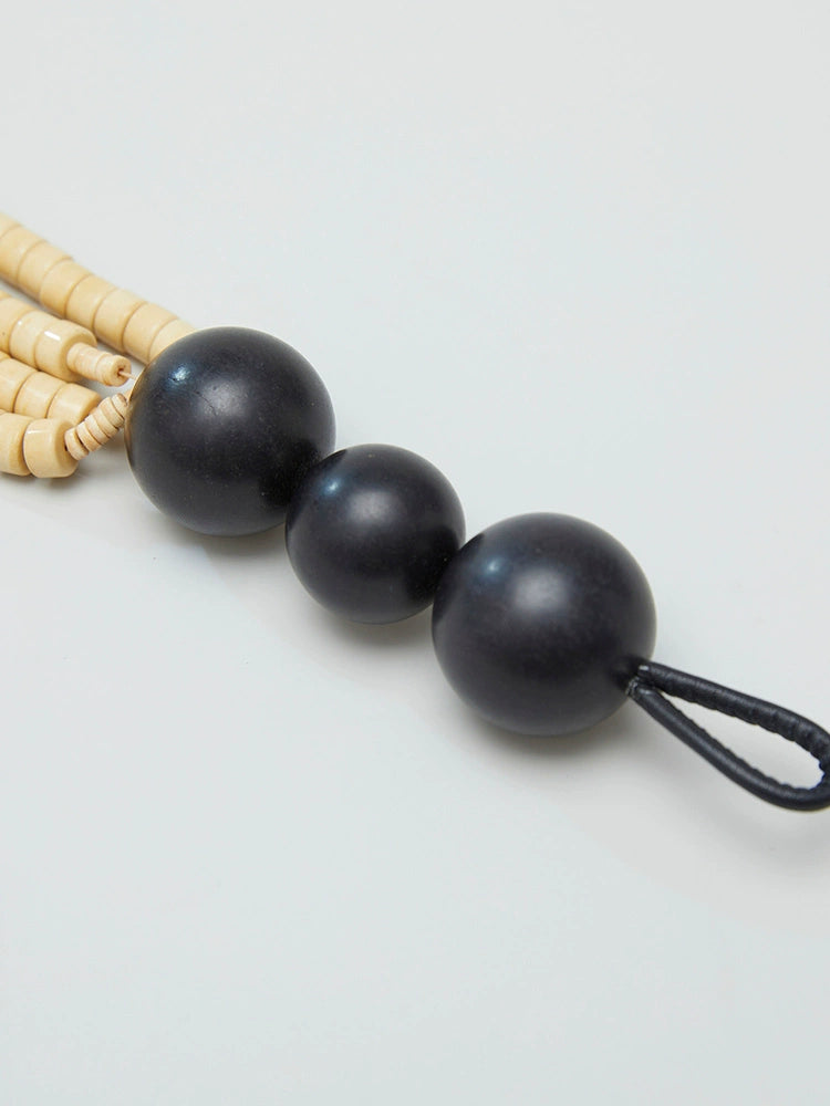 ZHUCHONGYUN Summer Oriental Bead Ebony Oxide Stone Beaded Necklace-GOLDIE