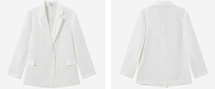 COMME MOI women's light linen wide-leg pant suit set - MESSIAH.