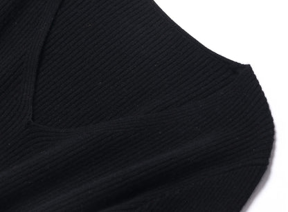 WANGXO | Merino wool eyelash lace french knitting top and skirt set -MILA.