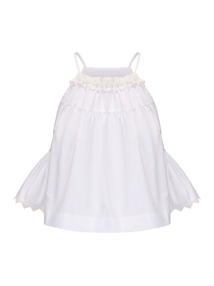 ATELIER MISS LU Lace Patchwork Silhouette Camisole Top - SAVIOR.