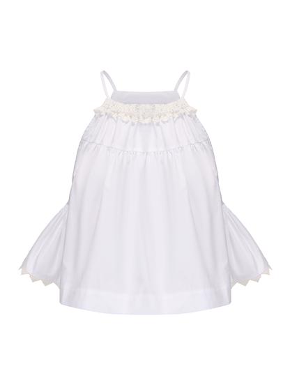 ATELIER MISS LU Lace Patchwork Silhouette Camisole Top - SAVIOR.