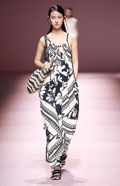 COMME MOI summer contrasting straw handbag - BATHLOMEW.