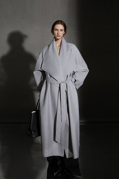 PIAOIN Haute Couture Large-lapel Silhouette Trench Coat Jacket -BECK