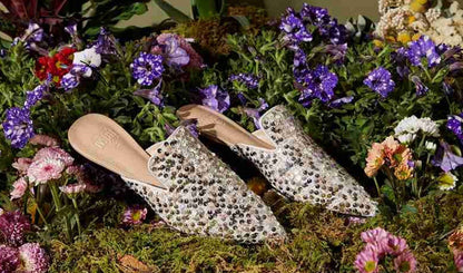 B-FEI sheepskin flat heel pointed toe slippers-HAUN.