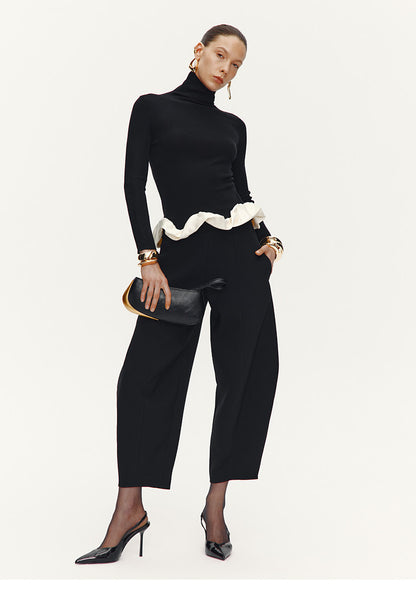 ATELIER MISS LU  Hem clouds surround turtleneck knit top - OLIVIA.